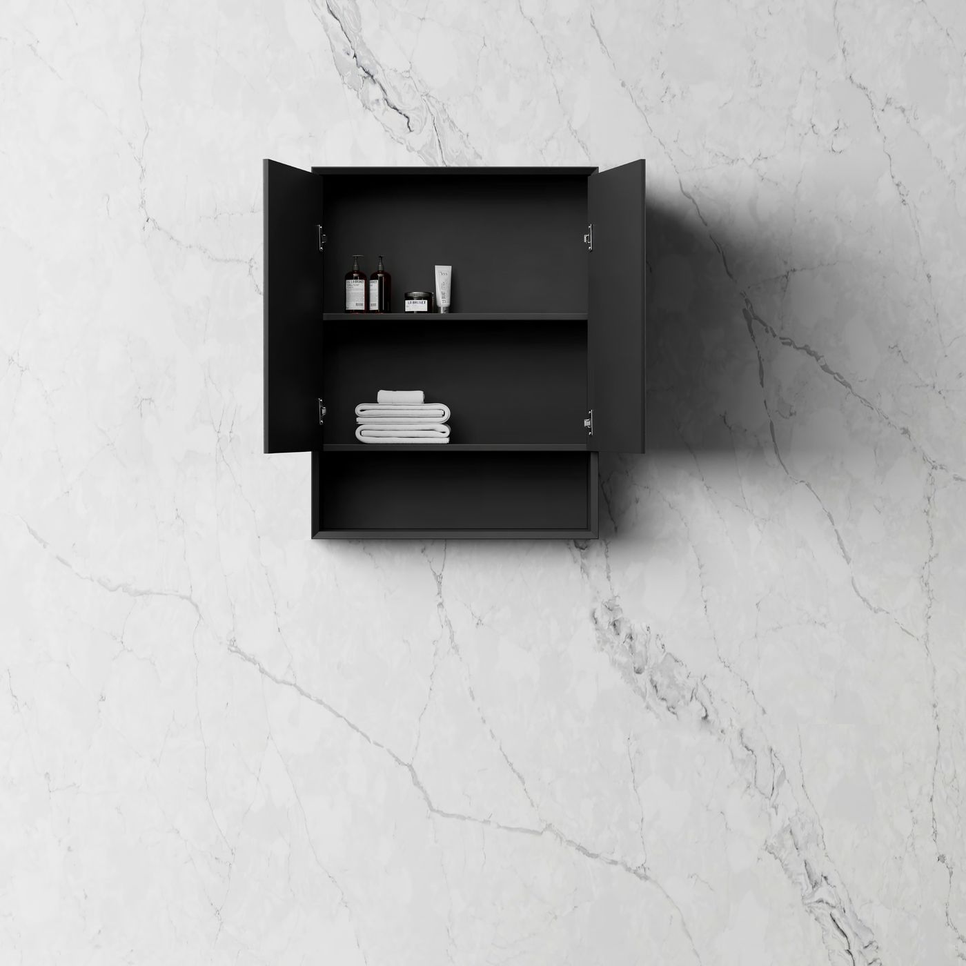 Otti Marlo Shaving Cabinet With Shelf | Matte Black