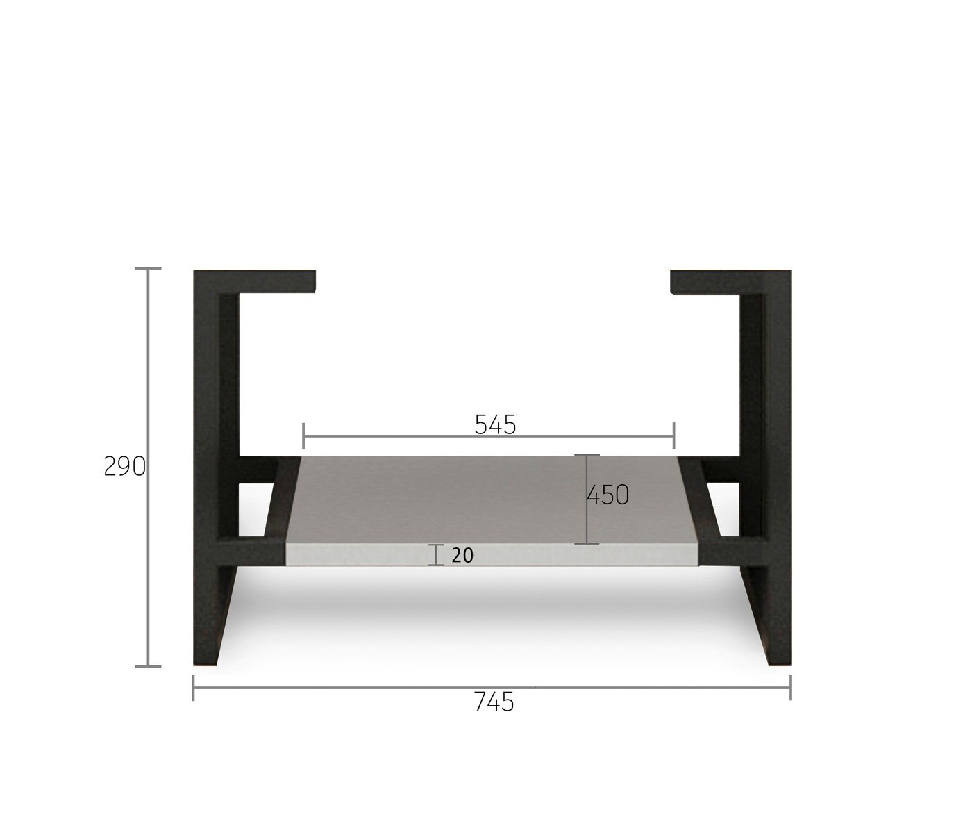 Otti Boston Vanity Freestanding Legs