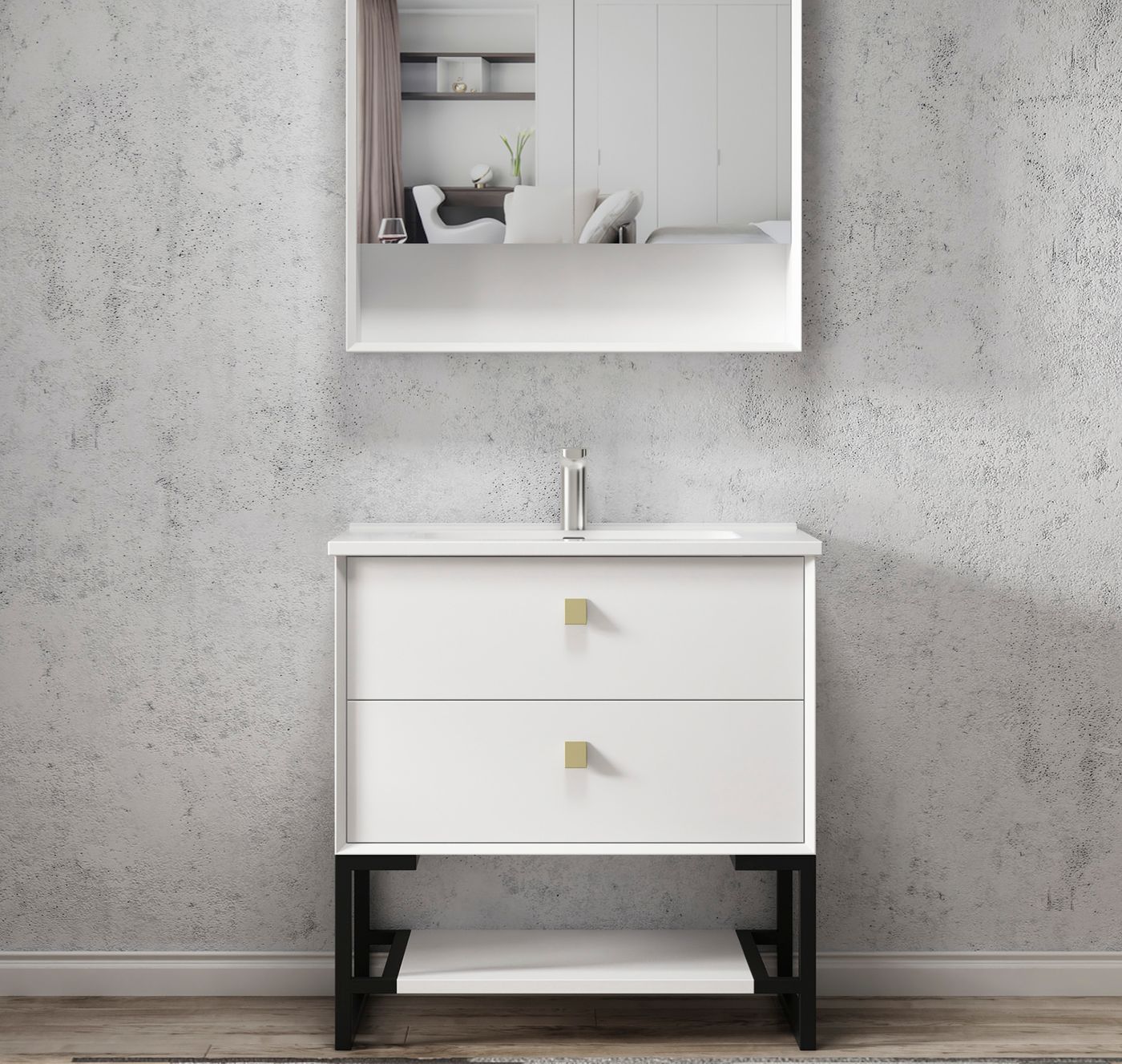 Otti Boston Vanity Freestanding Legs