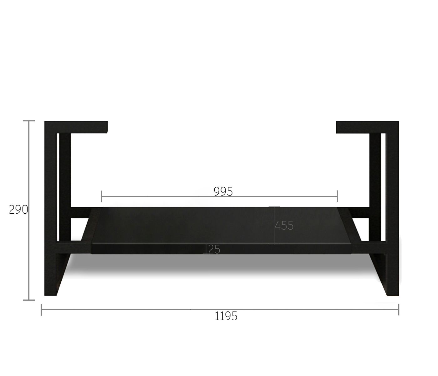 Otti Marlo Vanity Freestanding Legs | Matte Black