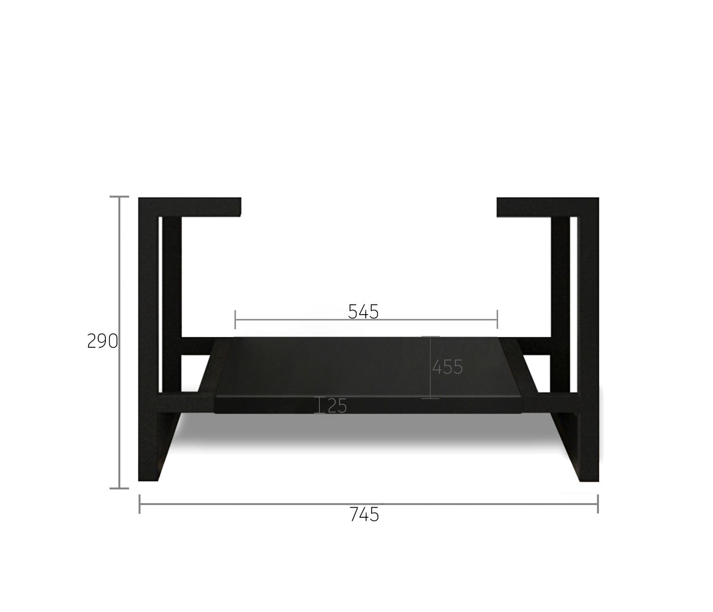 Otti Marlo Vanity Freestanding Legs | Matte Black