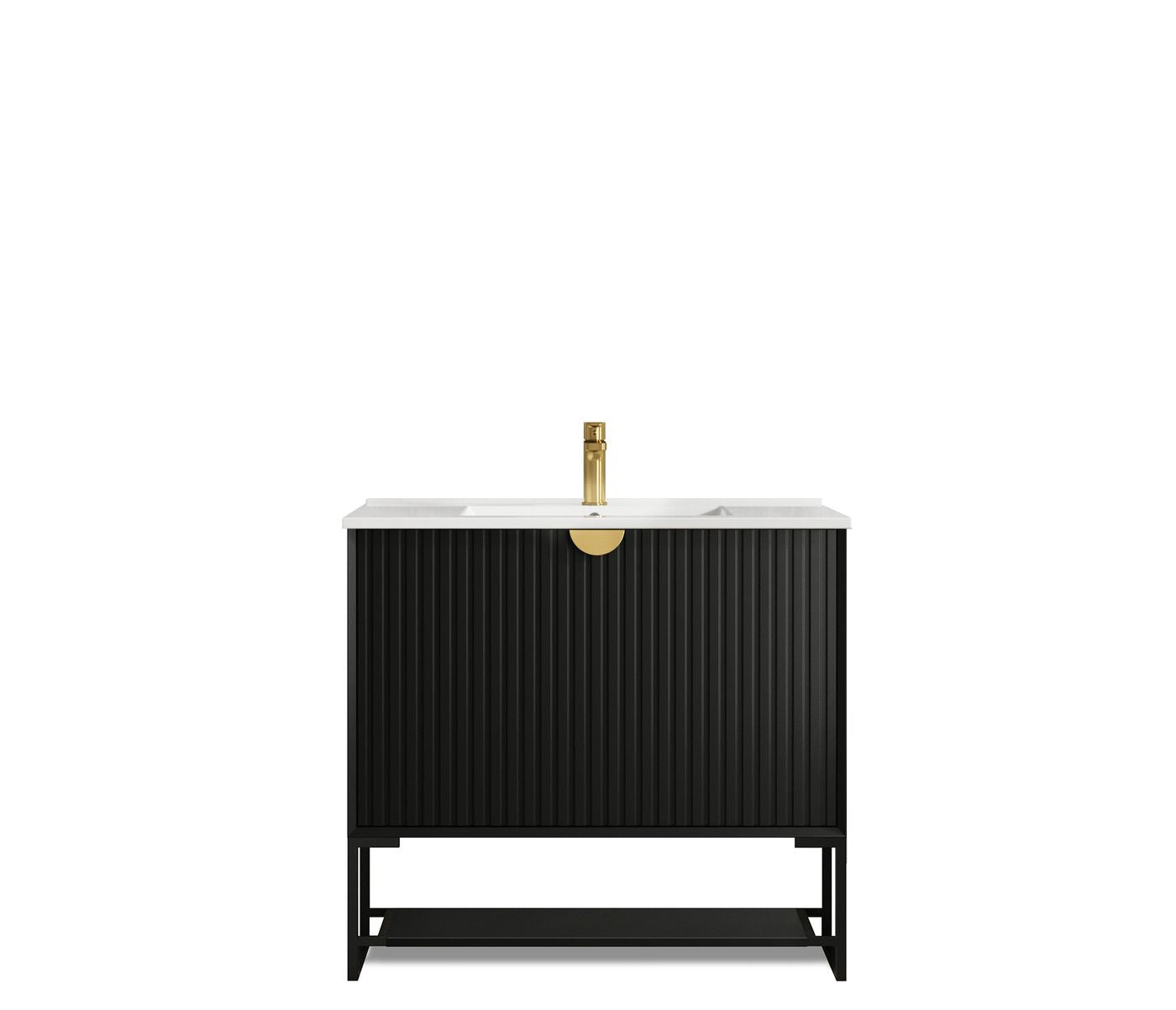 Otti Marlo Vanity Freestanding Legs | Matte Black