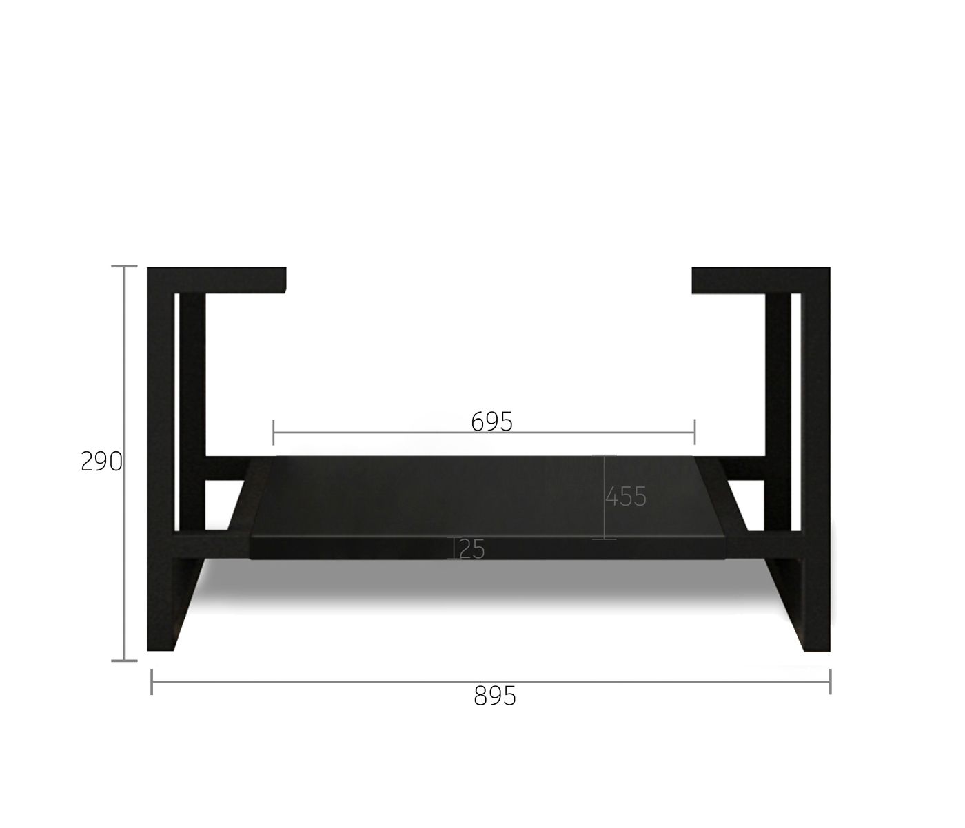 Otti Marlo Vanity Freestanding Legs | Matte Black