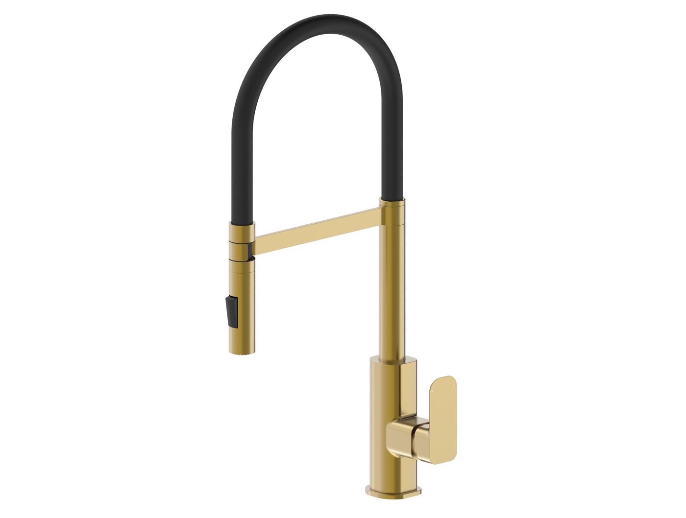 Otti Oskar Pull Out Kitchen Mixer — Brushed Gold