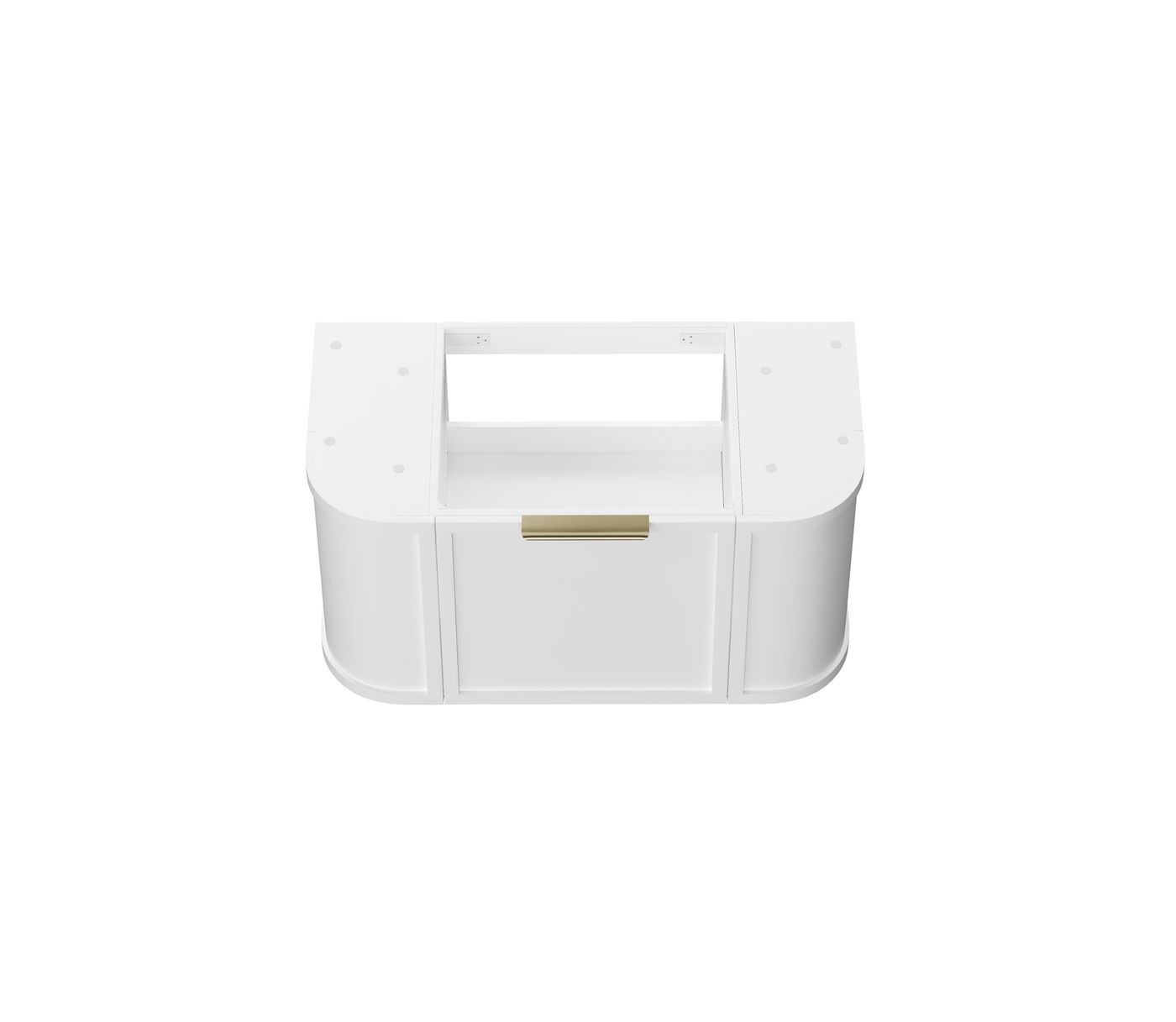 Otti Hampshire Wall Hung Curve Vanity | Satin White
