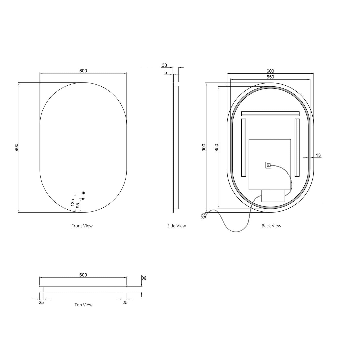 Otti Noosa LED Mirror