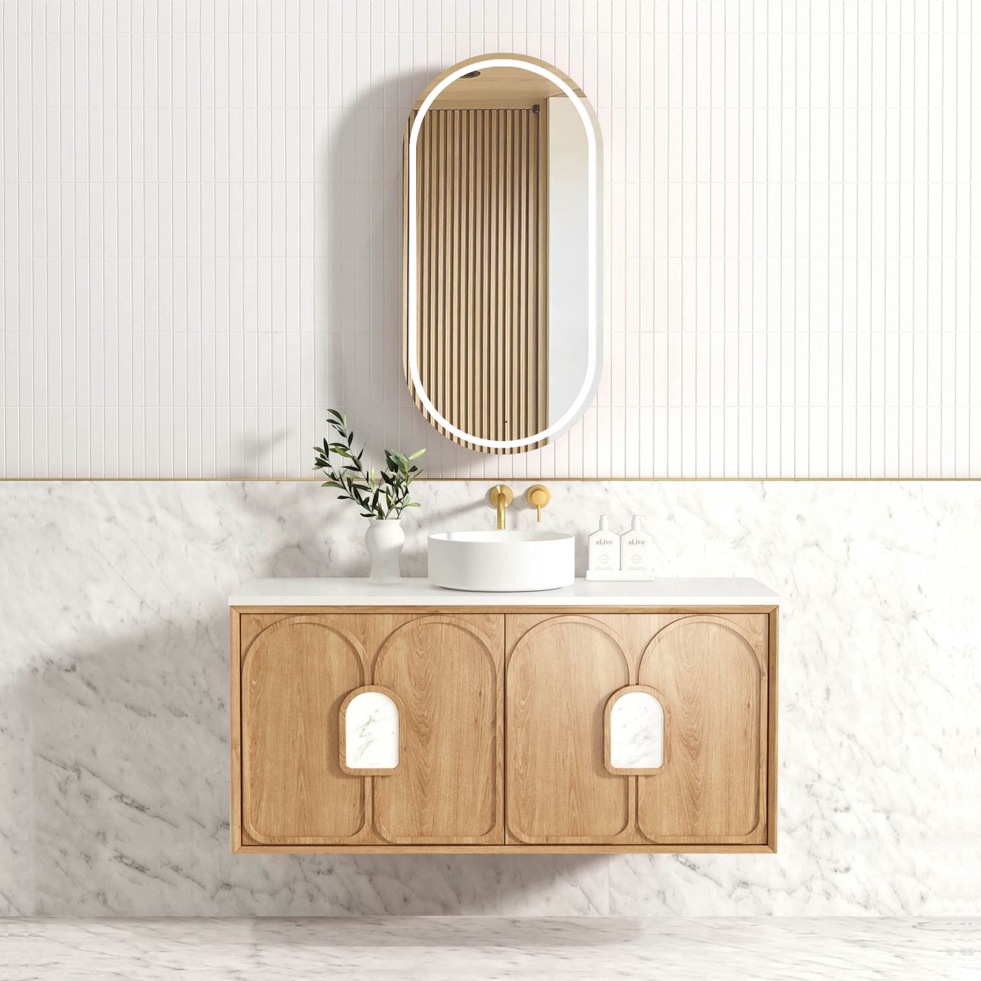 Otti Laguna Mark II Wall Hung Vanity | Woodland Oak