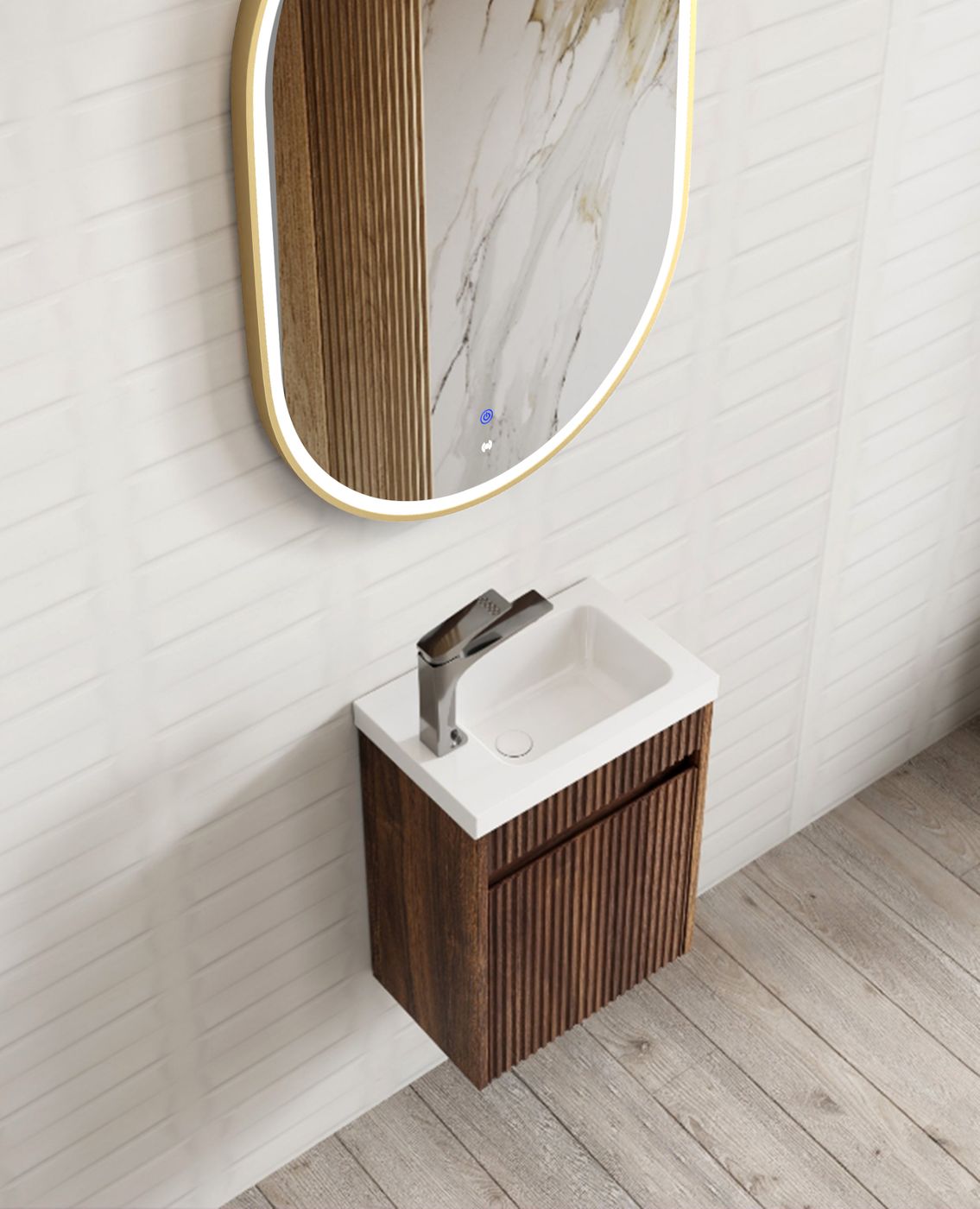 Otti Mini Ensuite Space Saver Wall Hung Vanity