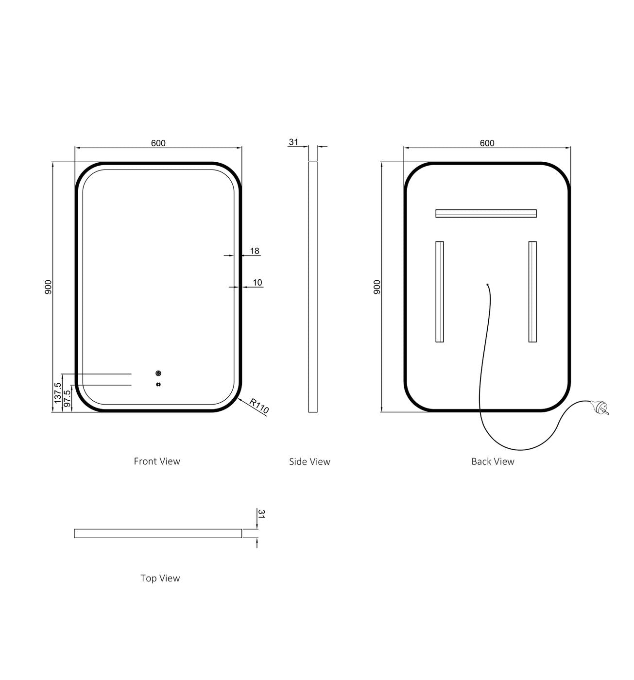 Otti Newport LED Mirror