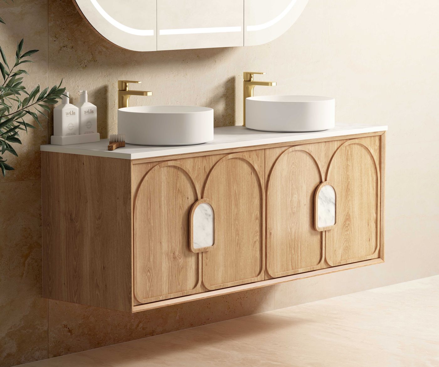 Otti Laguna Mark II Wall Hung Vanity | Woodland Oak