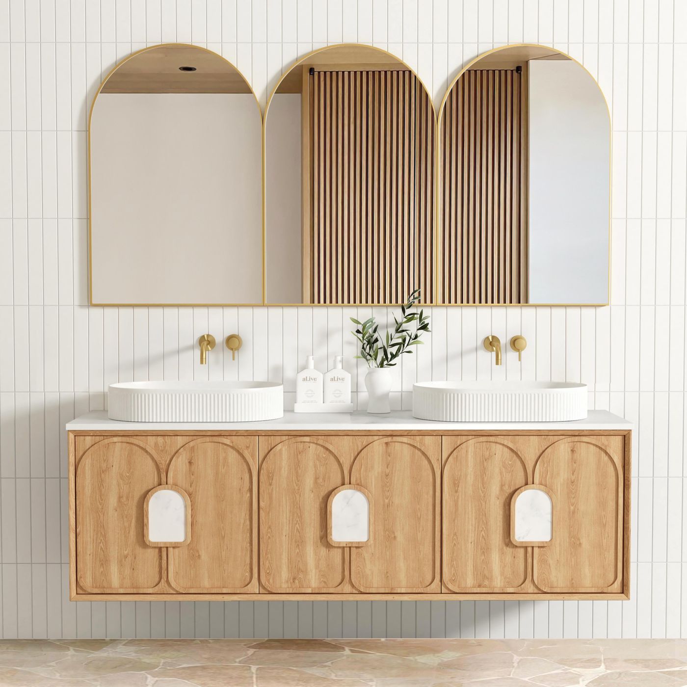 Otti Laguna Mark II Wall Hung Vanity | Woodland Oak