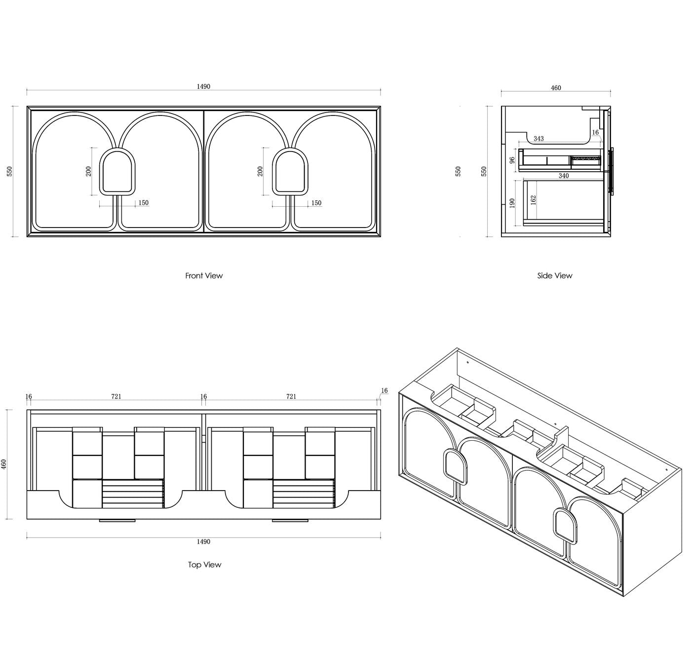 Otti Laguna Mark II Wall Hung Vanity | Matte White
