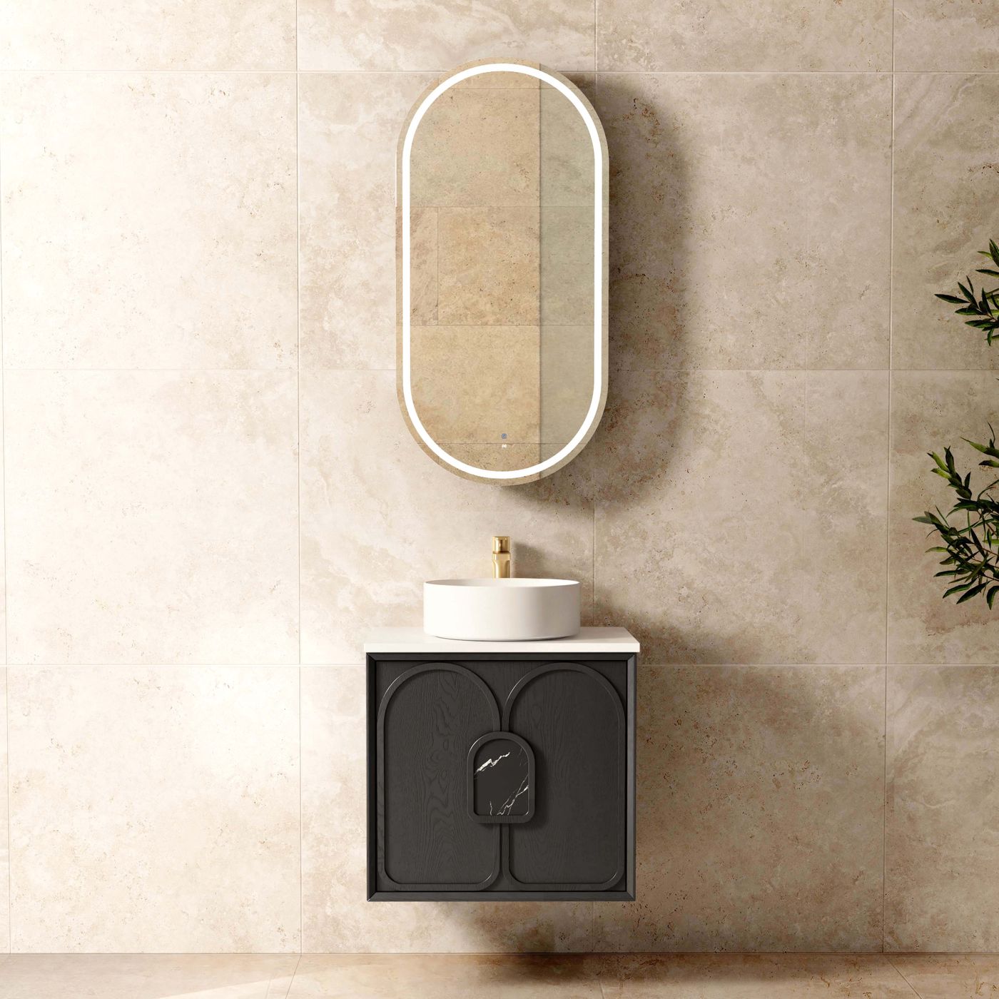 Otti Laguna Mark II Wall Hung Vanity | Black Oak