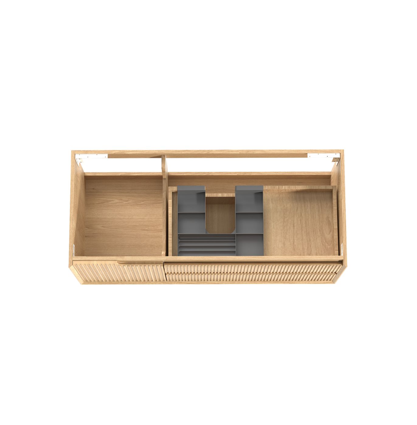 Otti Byron Fluted Woodland Oak Wall Hung Vanity
