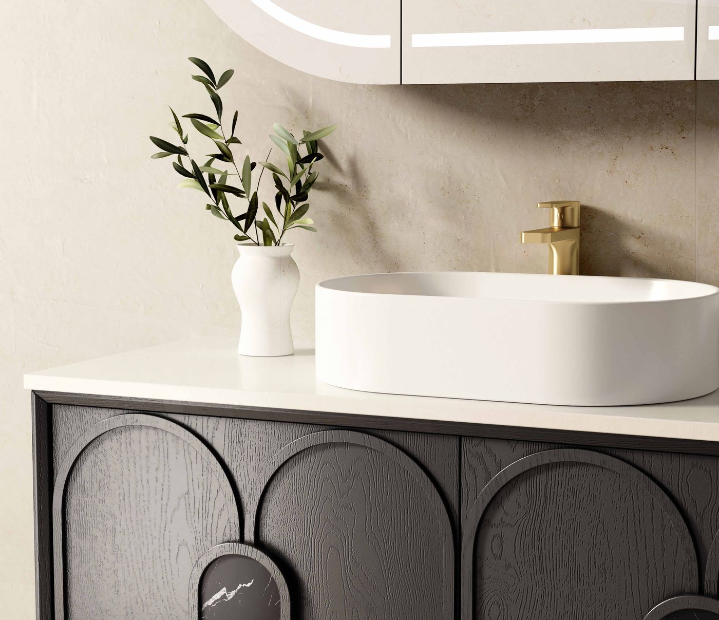 Otti Laguna Mark II Wall Hung Vanity | Black Oak