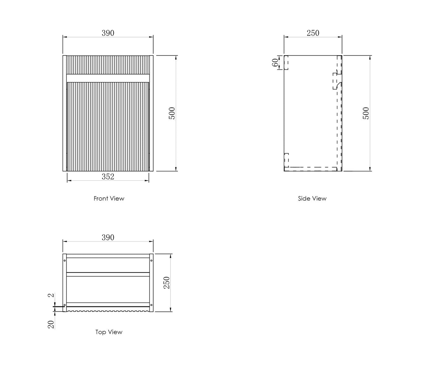 Otti Mini Ensuite Space Saver Wall Hung Vanity