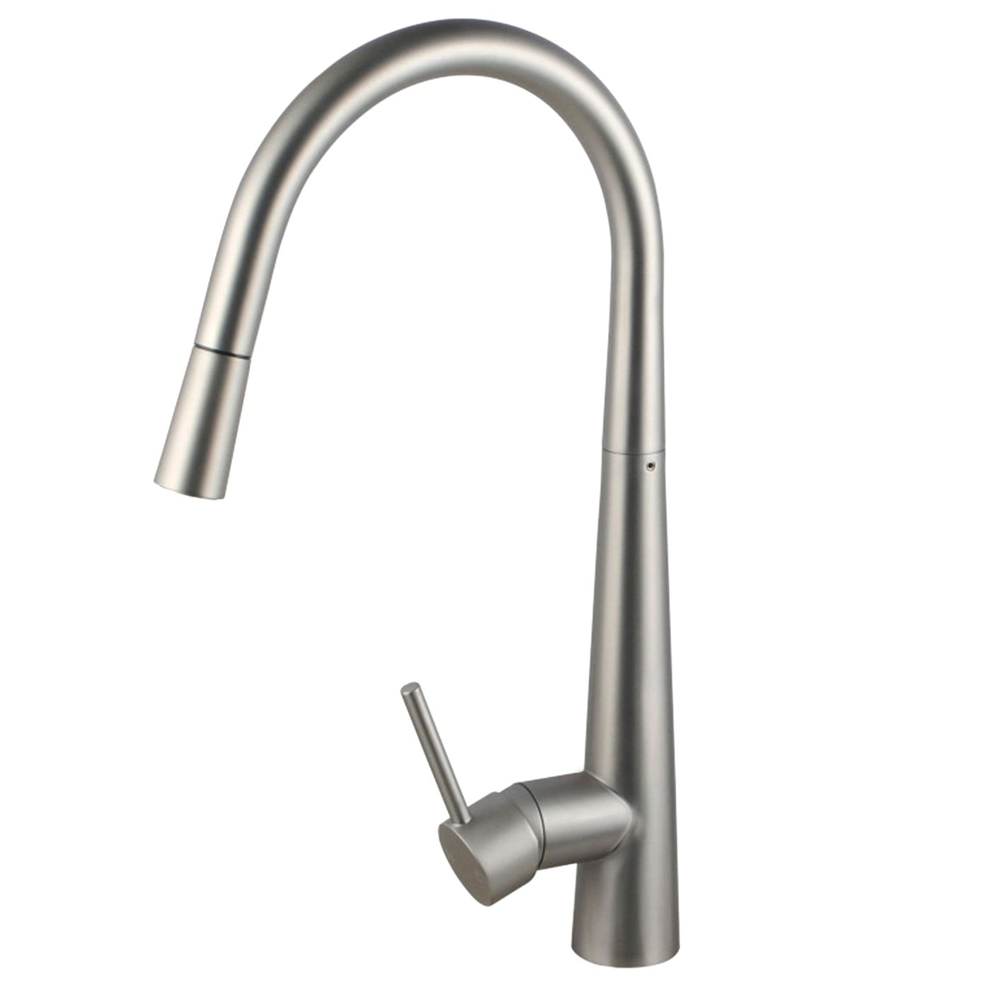 Otti Pull Out Kitchen Mixer 420mm — Brushed Nickel