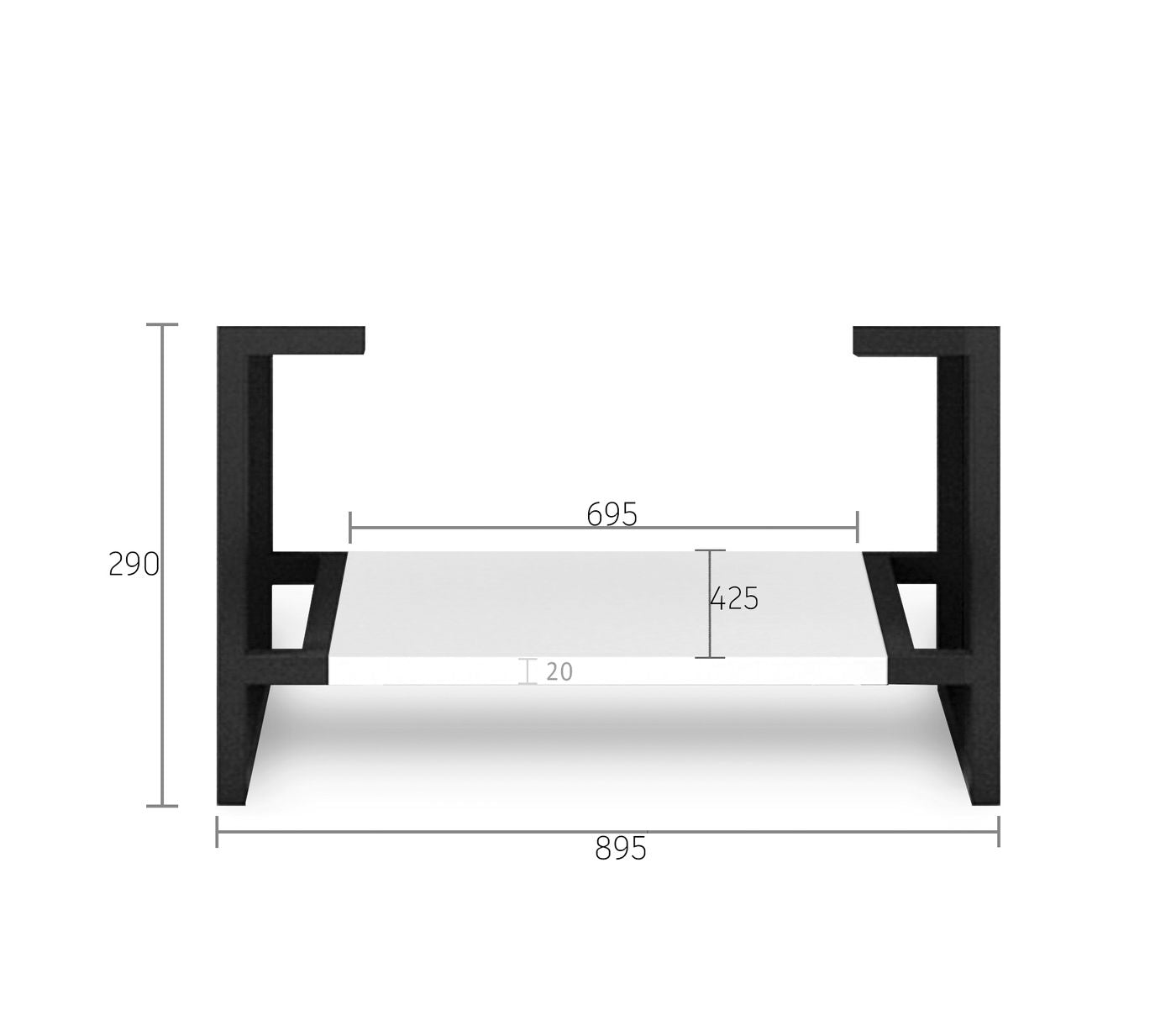 Otti Noosa Vanity Freestanding Legs | Matte White
