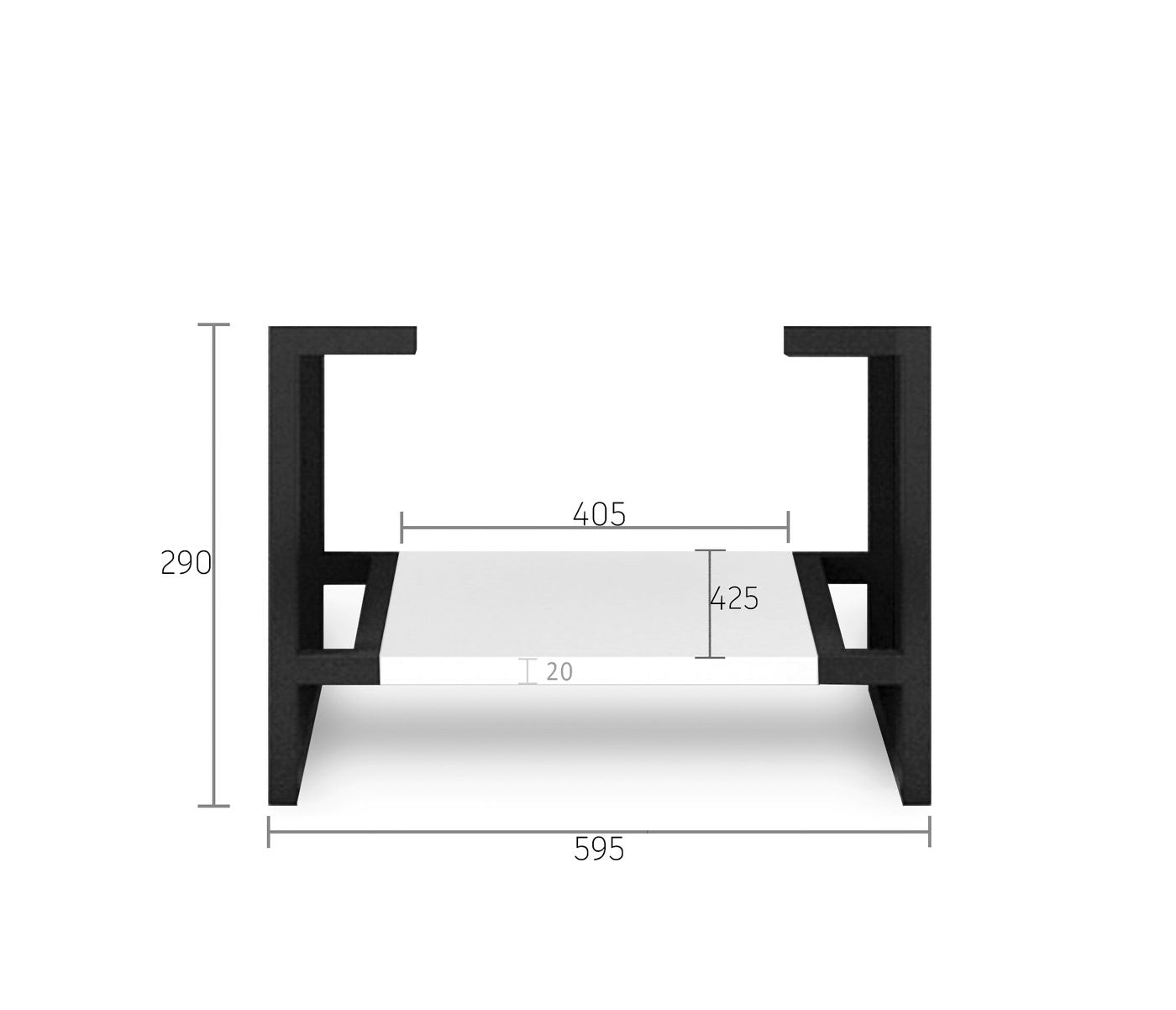 Otti Noosa Vanity Freestanding Legs | Matte White