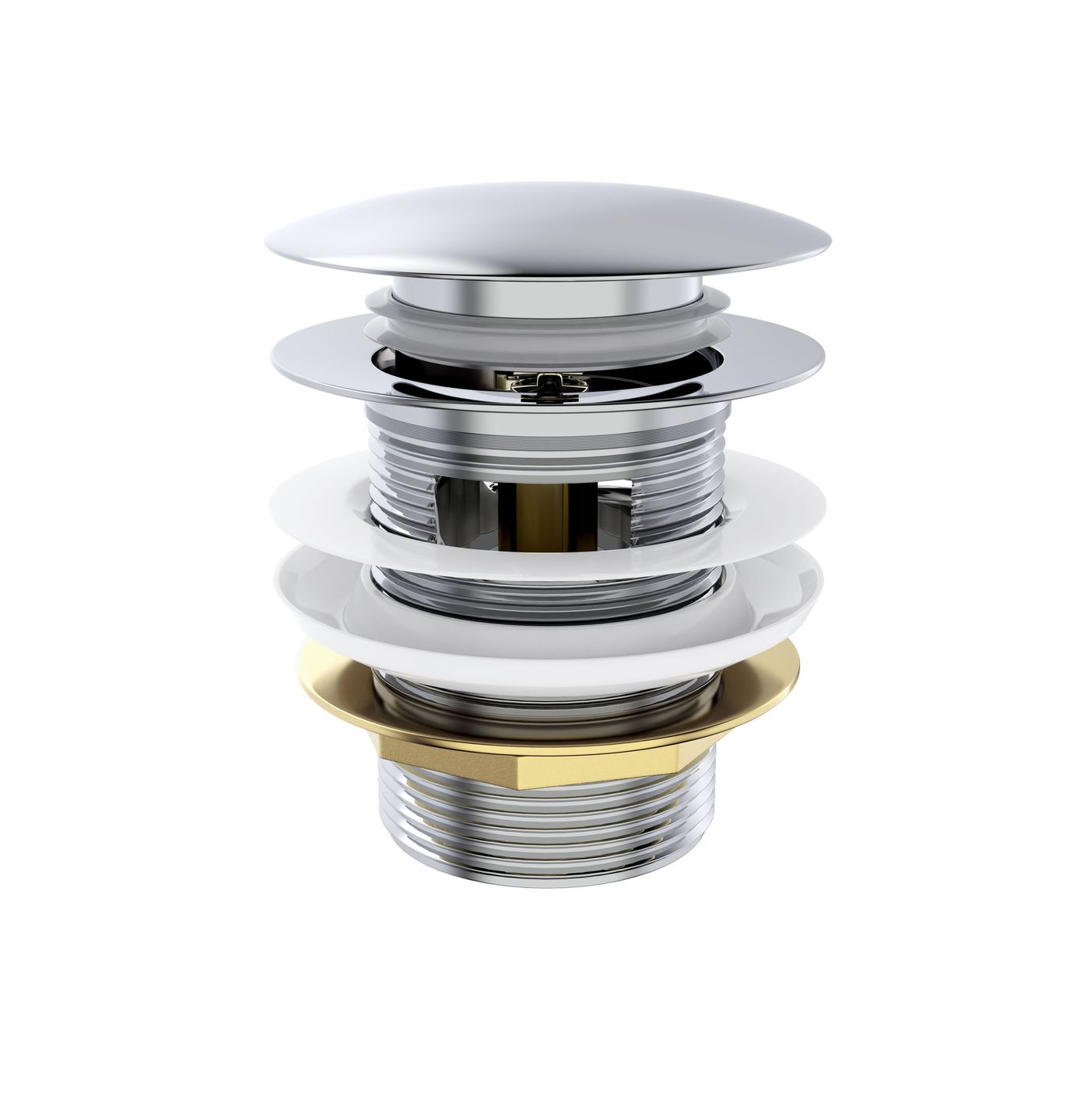 Otti Mushroom Bath Pull-Out Pop-Up Waste | 40mm With Overflow