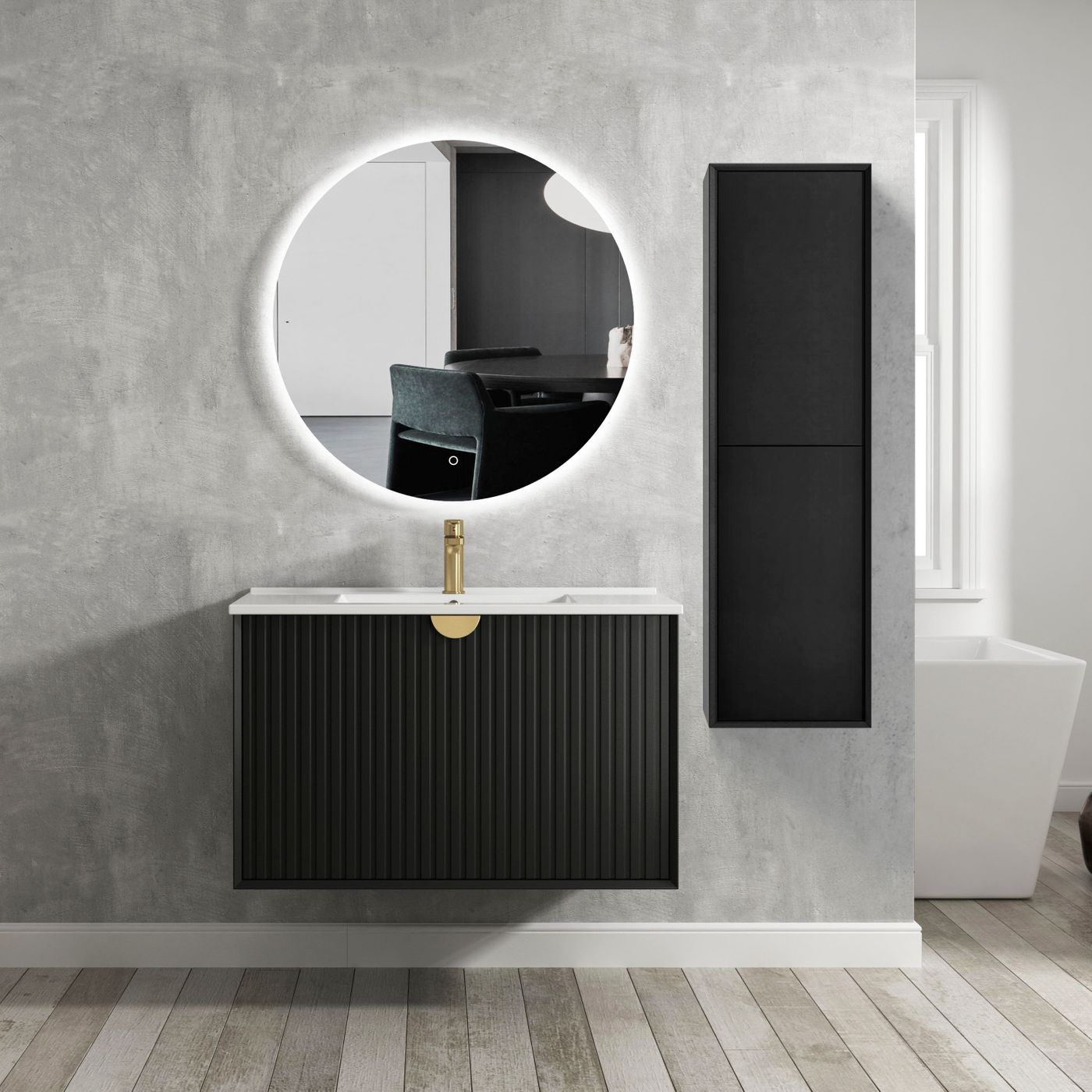 Otti Tall Boy Bathroom Cabinet