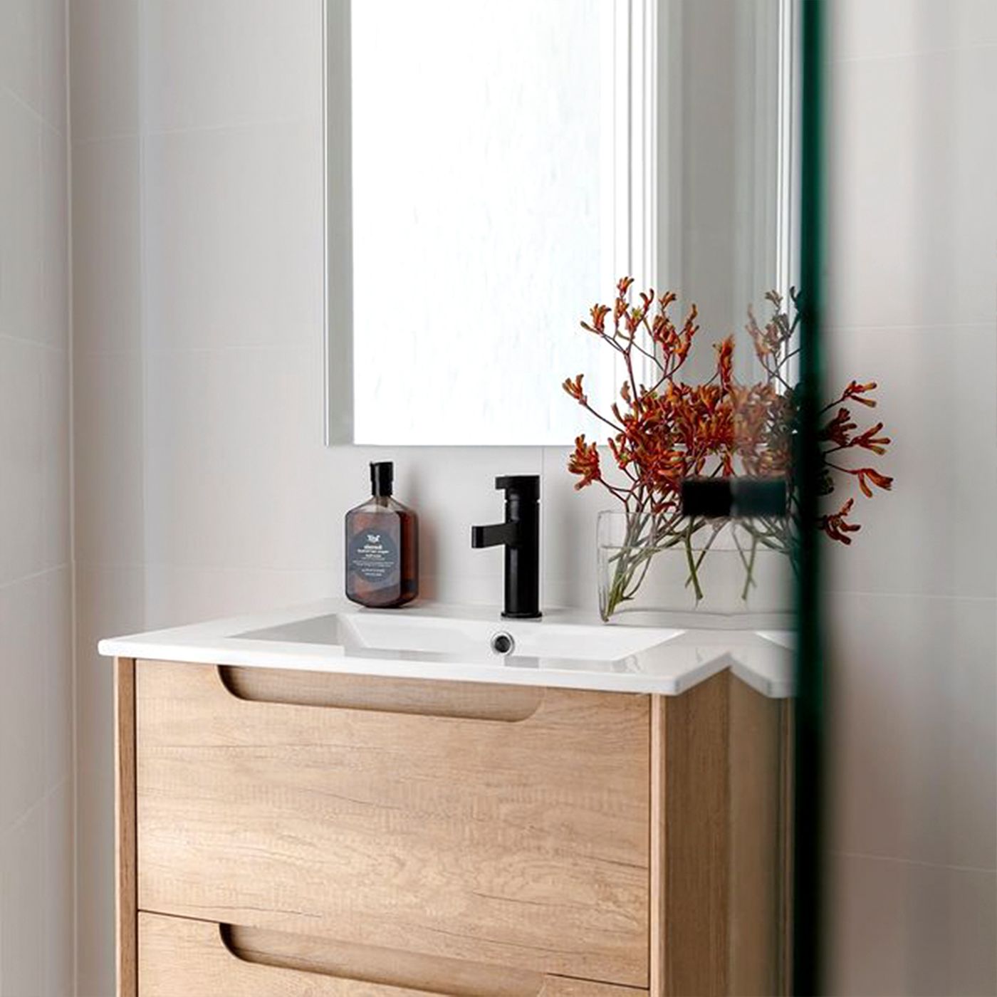 Otti Byron Wall Hung Vanity | Natural Oak