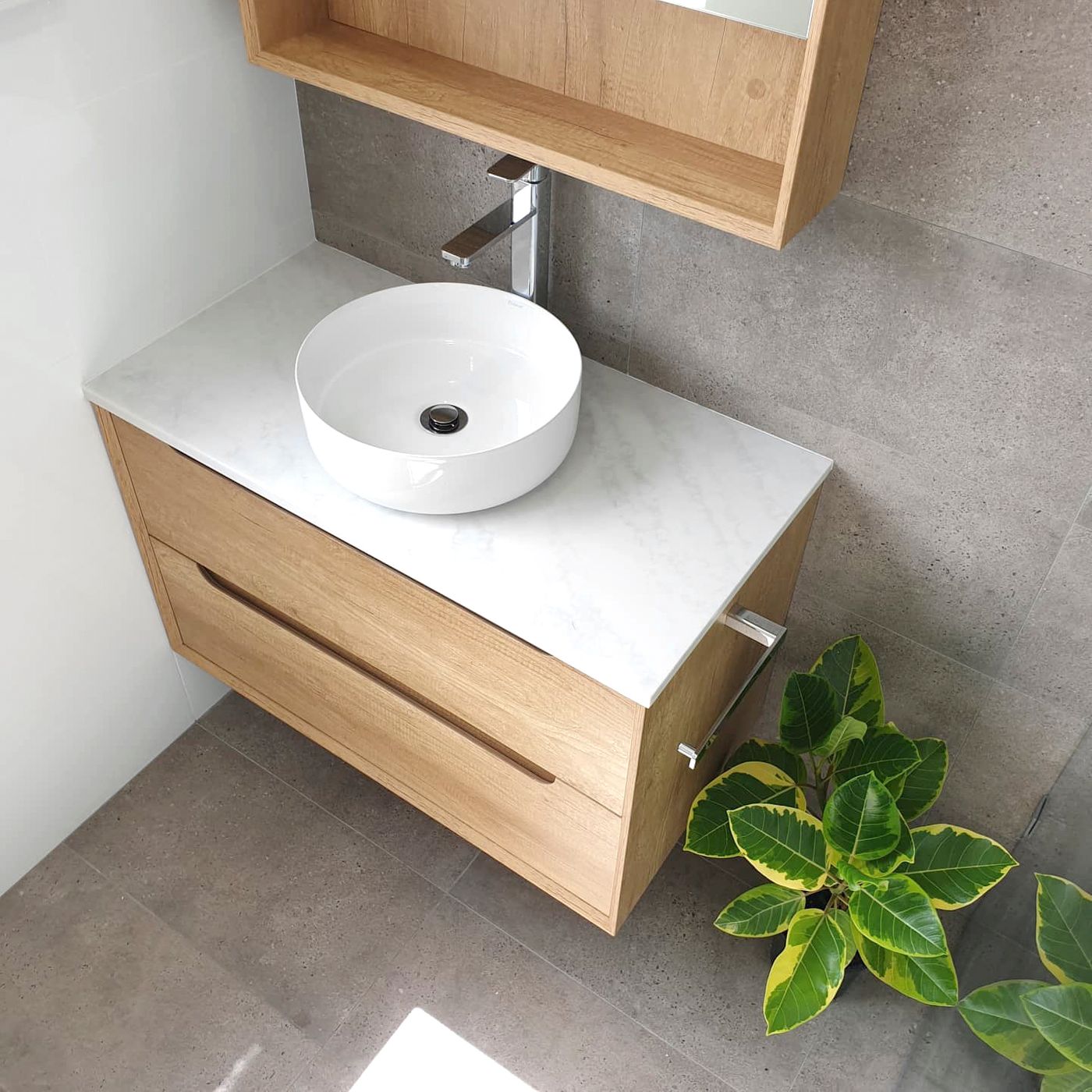 Otti Byron Wall Hung Vanity | Natural Oak