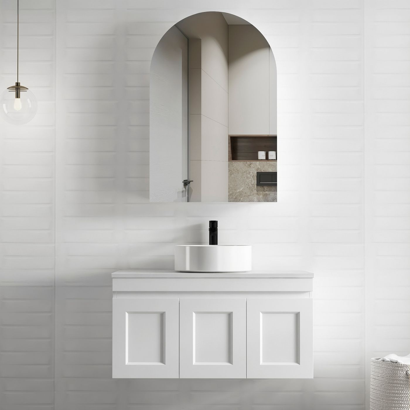 Otti Hampton Mark II Wall Hung Vanity | Satin White