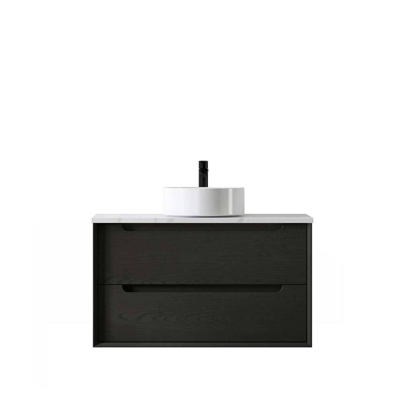 Otti Byron Wall Hung Vanity | Black Oak