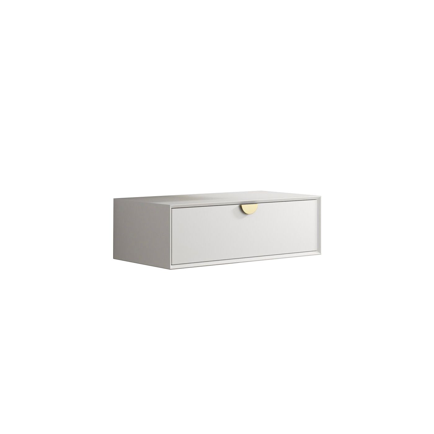 Otti Moonlight Wall Hung Vanity Cabinet | Matte White