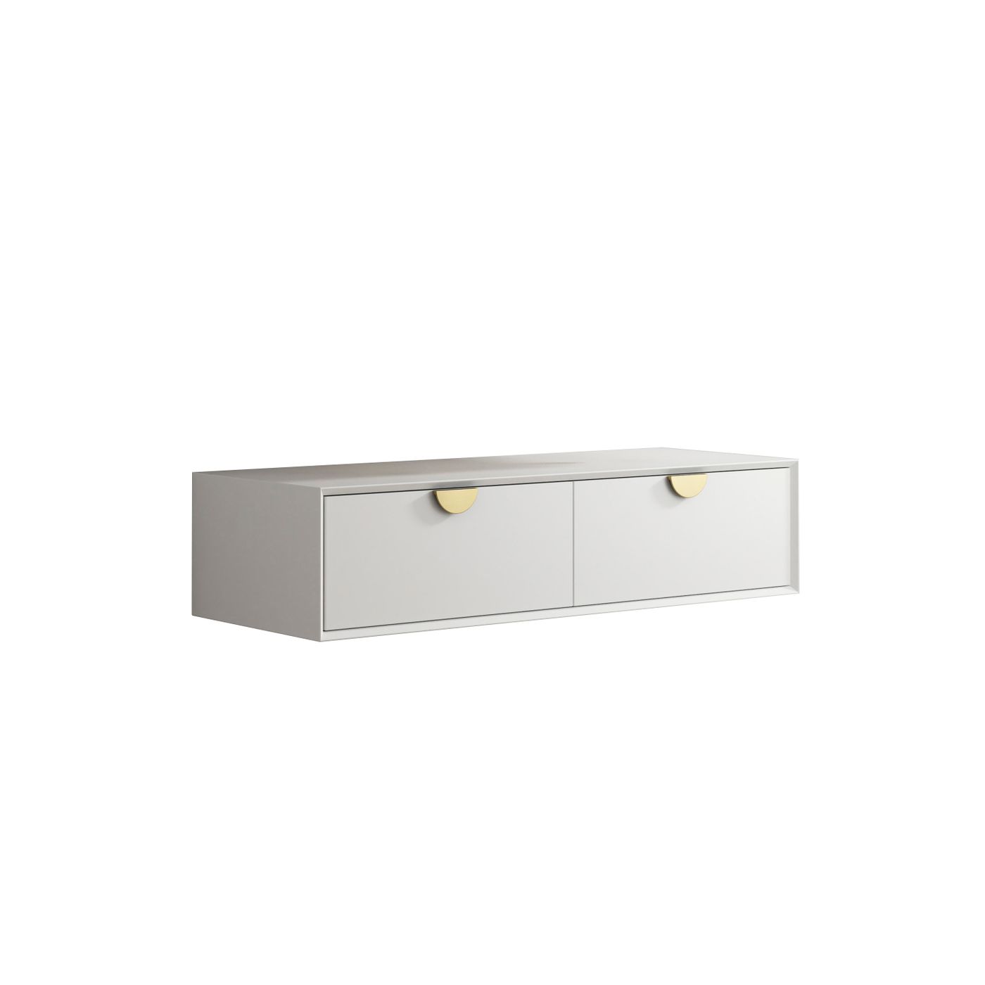 Otti Moonlight Wall Hung Vanity Cabinet | Matte White
