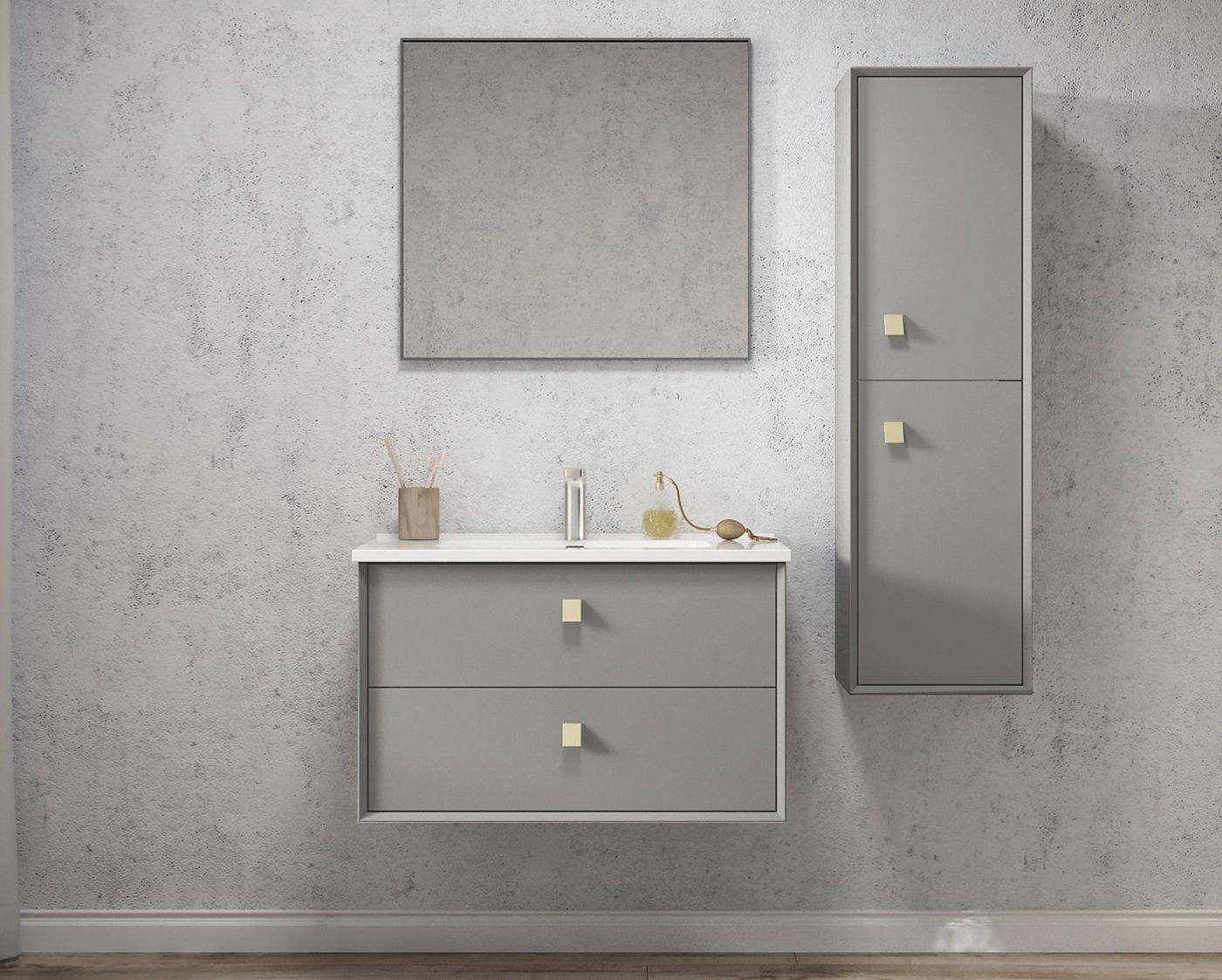 Otti Tall Boy Bathroom Cabinet