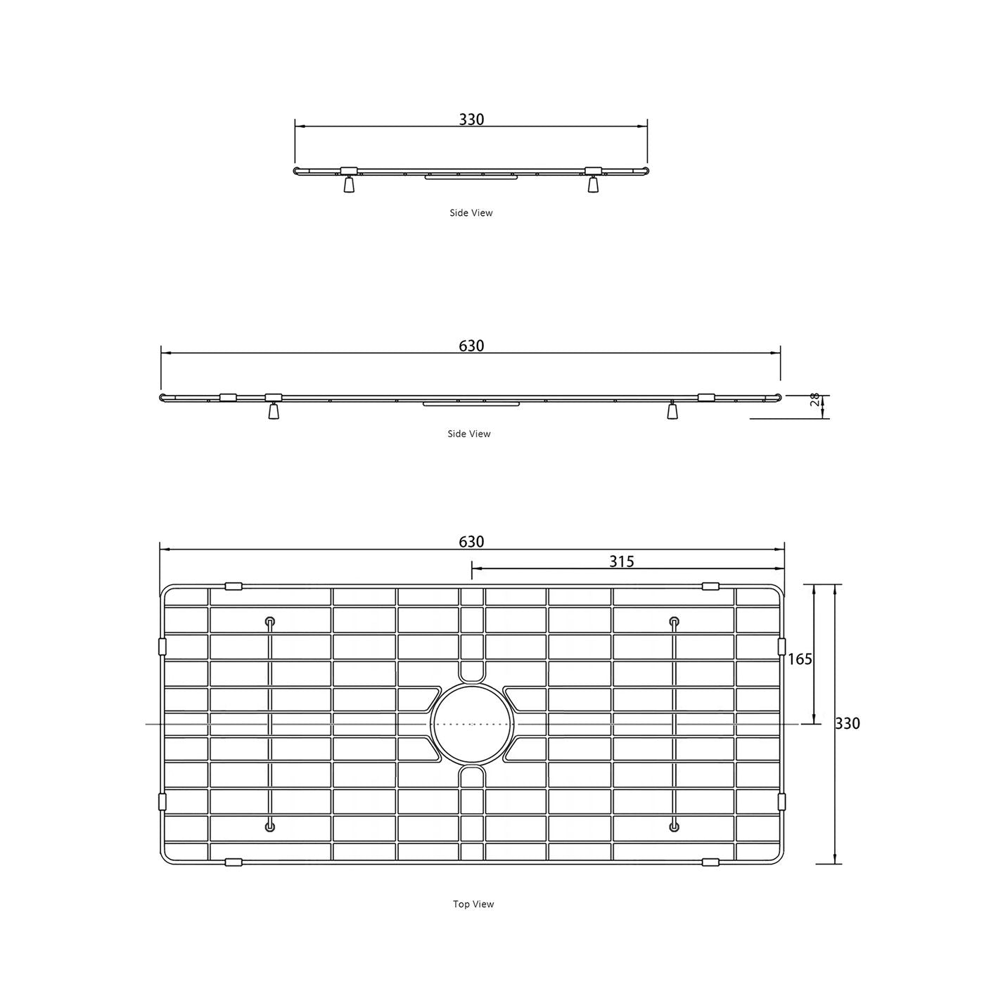Otti Stainless Steel Protective Grid for Boston Butler Sink 765mm