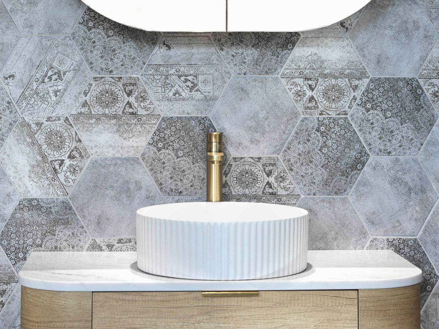Otti Marlo Fluted Round Basin | 400mm