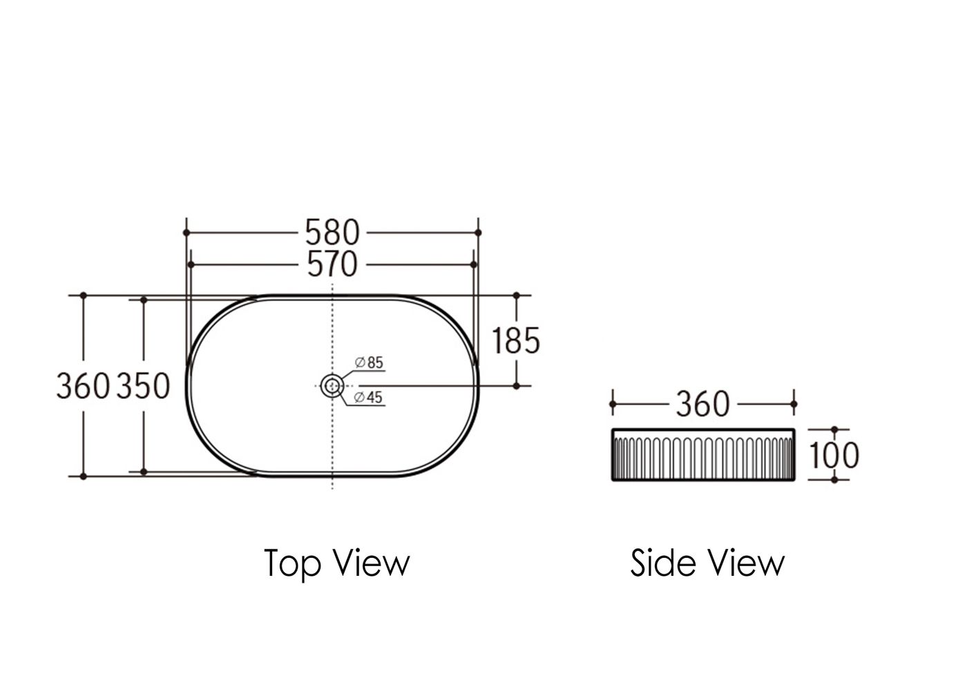 Otti Kensington Oval Basin | 580mm