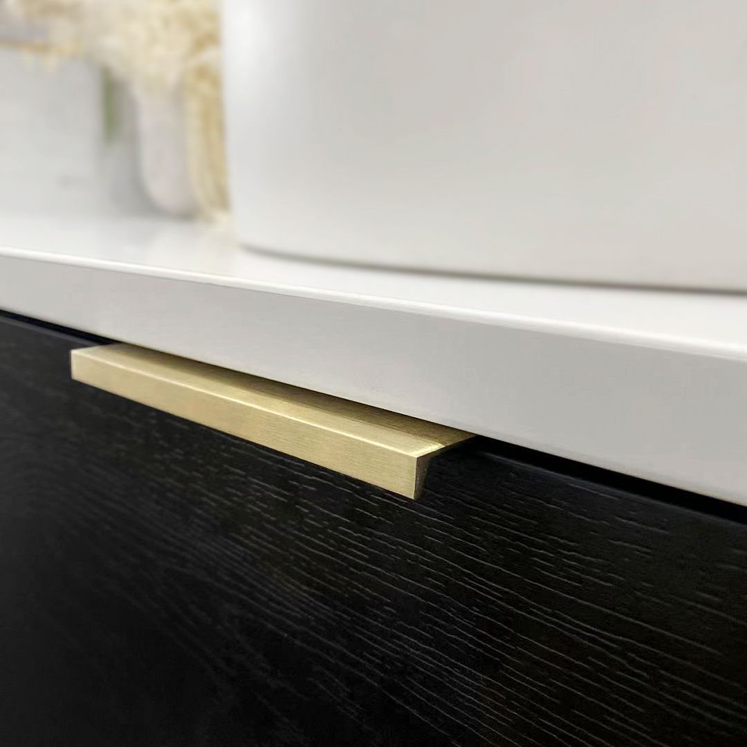 Otti Bondi Wall Hung Curve Vanity | Natural Oak & Black Oak