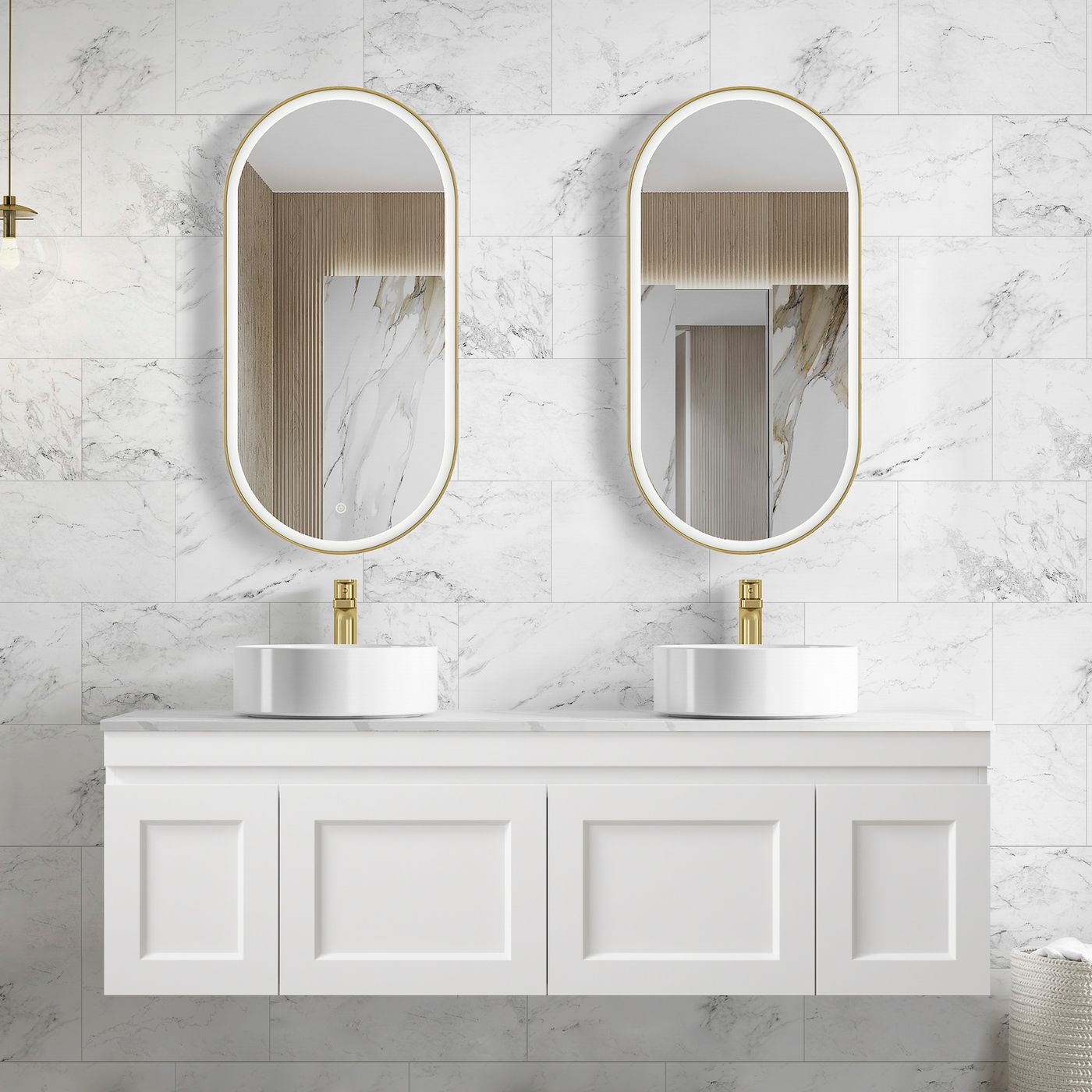 Otti Hampton Mark II Wall Hung Vanity | Satin White