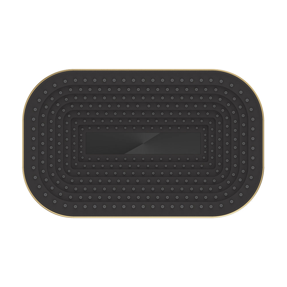 Fienza Kuro Shower Head, Soft Square, Urban Brass