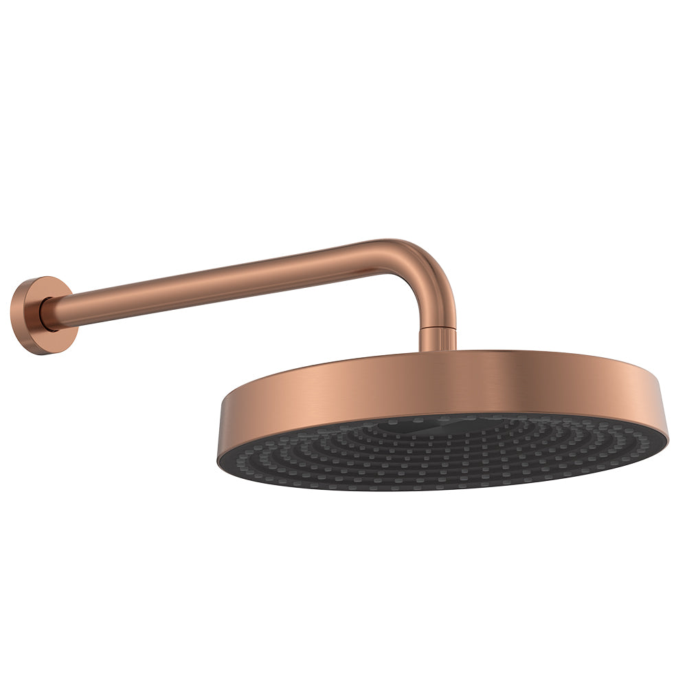 Fienza Kuro Shower Arm Set, Round Head, Brushed Copper
