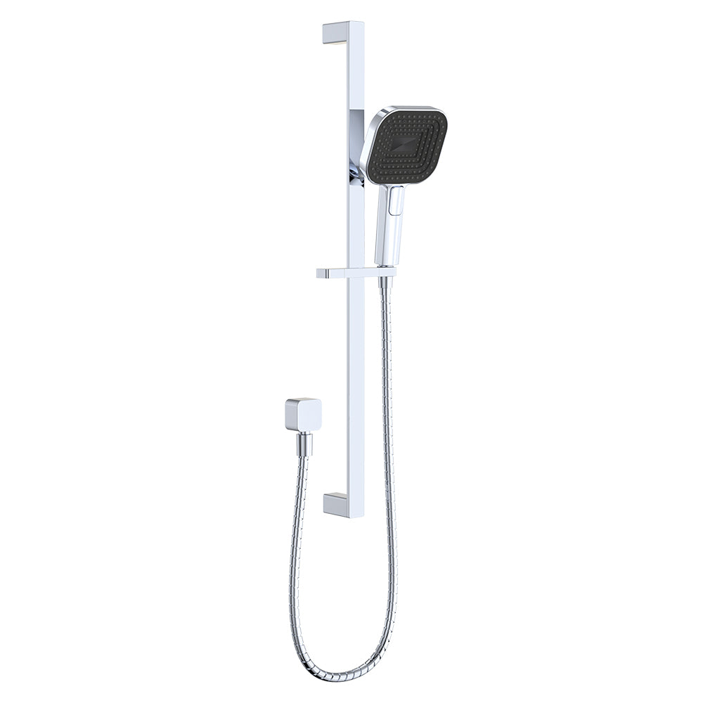 Fienza Kuro Rail Shower Soft Square Head, Chrome
