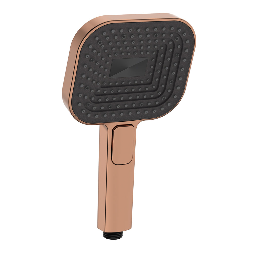 Fienza Kuro Hand Shower Head, Soft Square, Brushed Copper