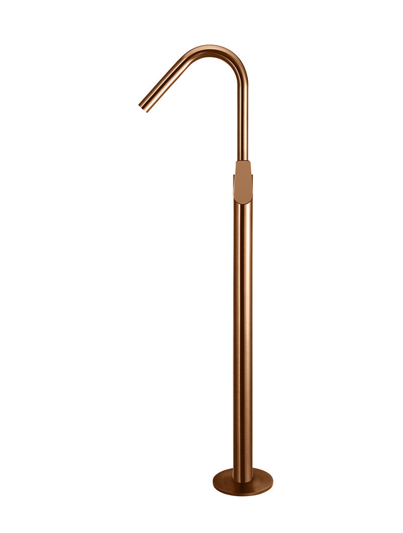 Meir Round Paddle Freestanding Bath Spout and Hand Shower