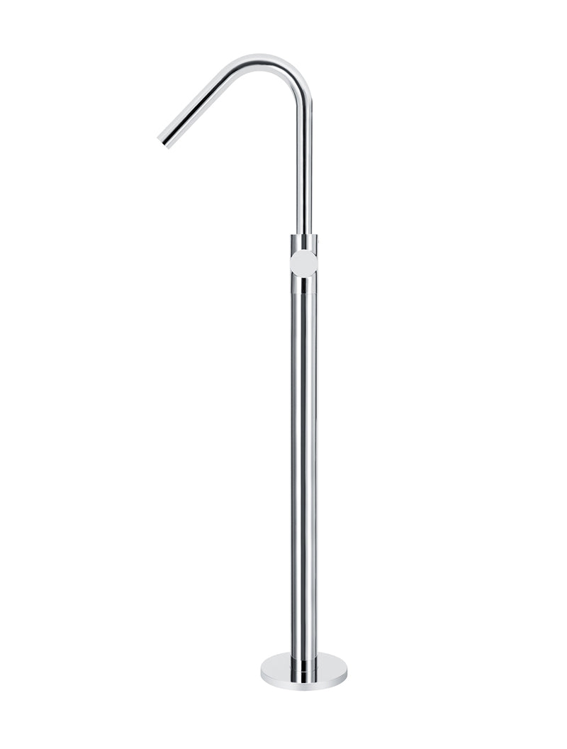 Meir Round Pinless Freestanding Bath Spout and Hand Shower