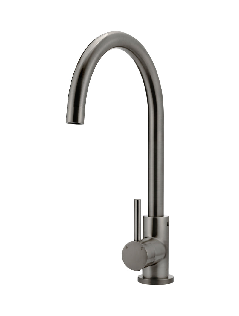 Meir Round Gooseneck Kitchen Mixer Tap