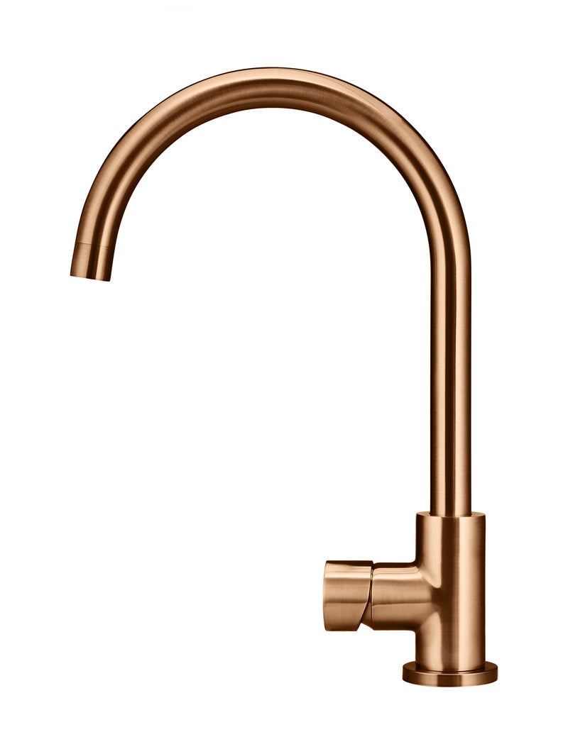 Meir Round Pinless Gooseneck Kitchen Mixer Tap