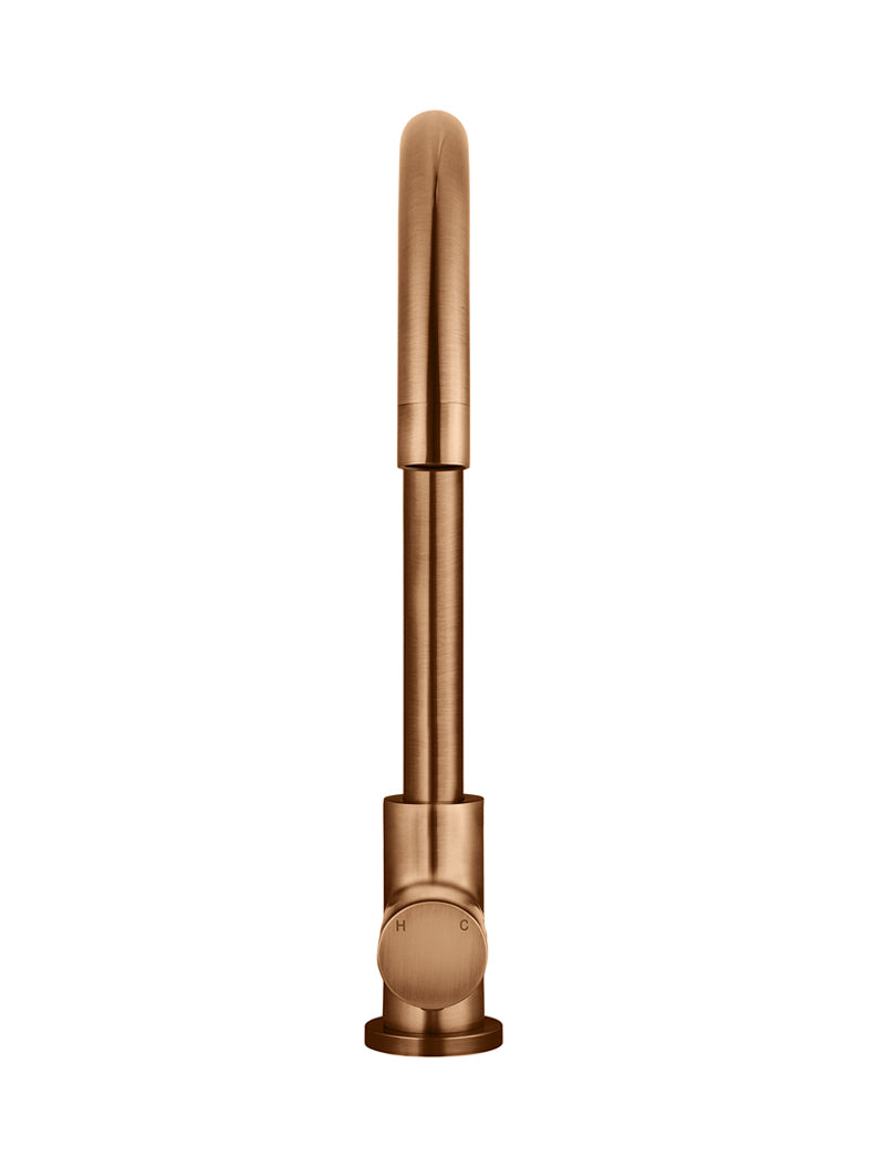 Meir Round Pinless Gooseneck Kitchen Mixer Tap