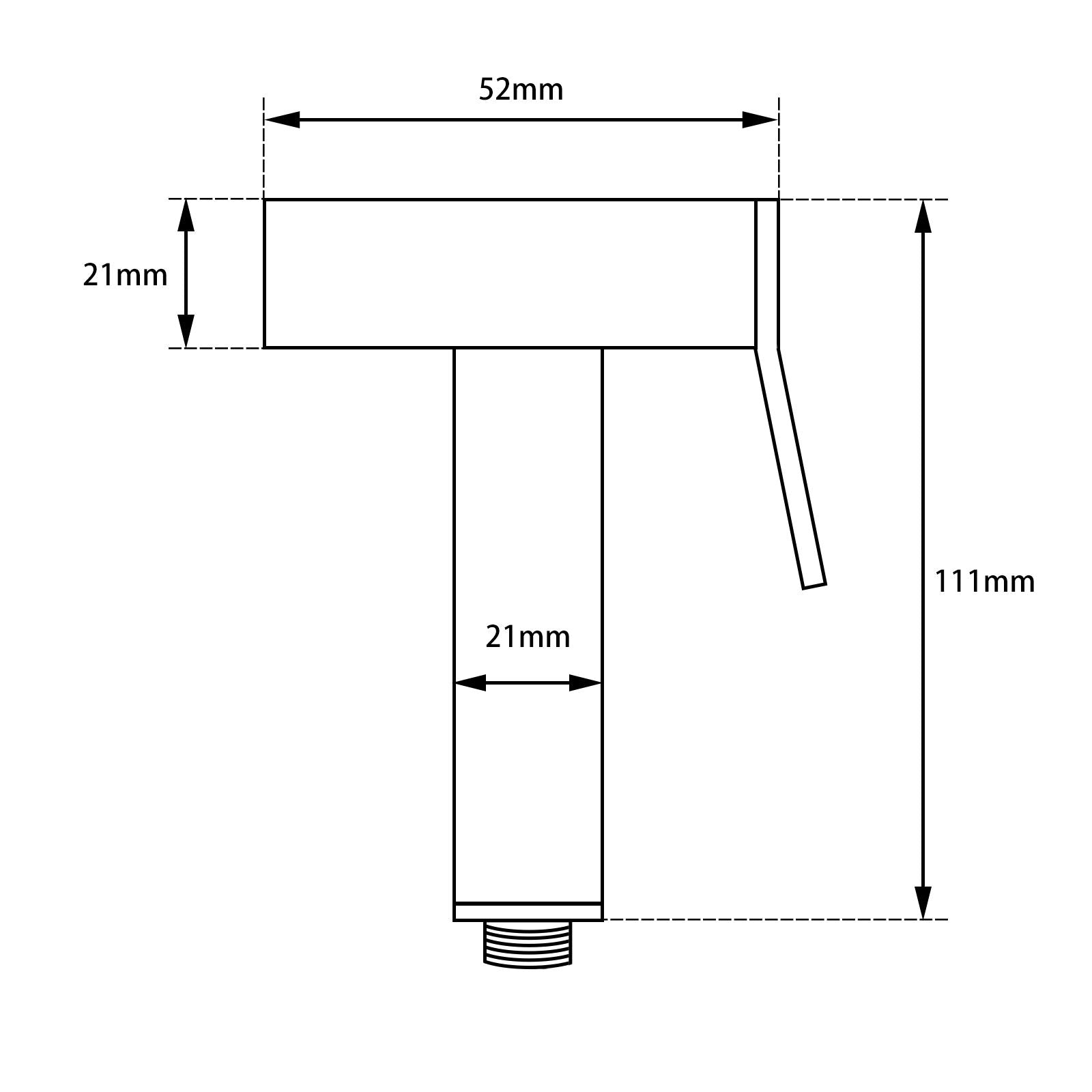 Square Gunmetal Brass Toilet Bidet