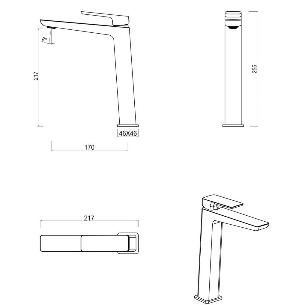 Bella Vista Tiago Tall Basin Mixer