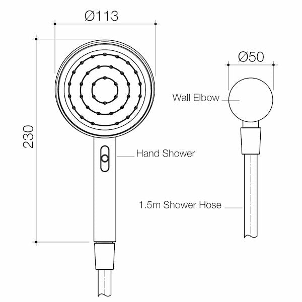 Caroma Opal® Support VJet Hand Shower