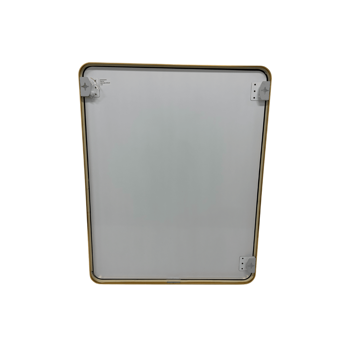 Rounded Edge Wall Mirror – 100cm x 80cm Black / Gold Aluminium Frame
